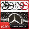 Gorąca Naklejka na Samochód ABS Naklejka z Emblematem na Przednią Kratkę Samochodu Pokrowiec Emblemat Dla Mercedes Benz GLA GLK ML GLC GLE Klasa C E W204 W205