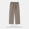 drape ice silk retro casual pants men's summer thin loose straight pants cool breathable basic versatile long pants