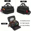 Heavy Duty Fabric Tool Backpack, 14 Inch Large Capacity With Reinforced Pockets For Electrician Construction Worker Durable Working Storage Bag