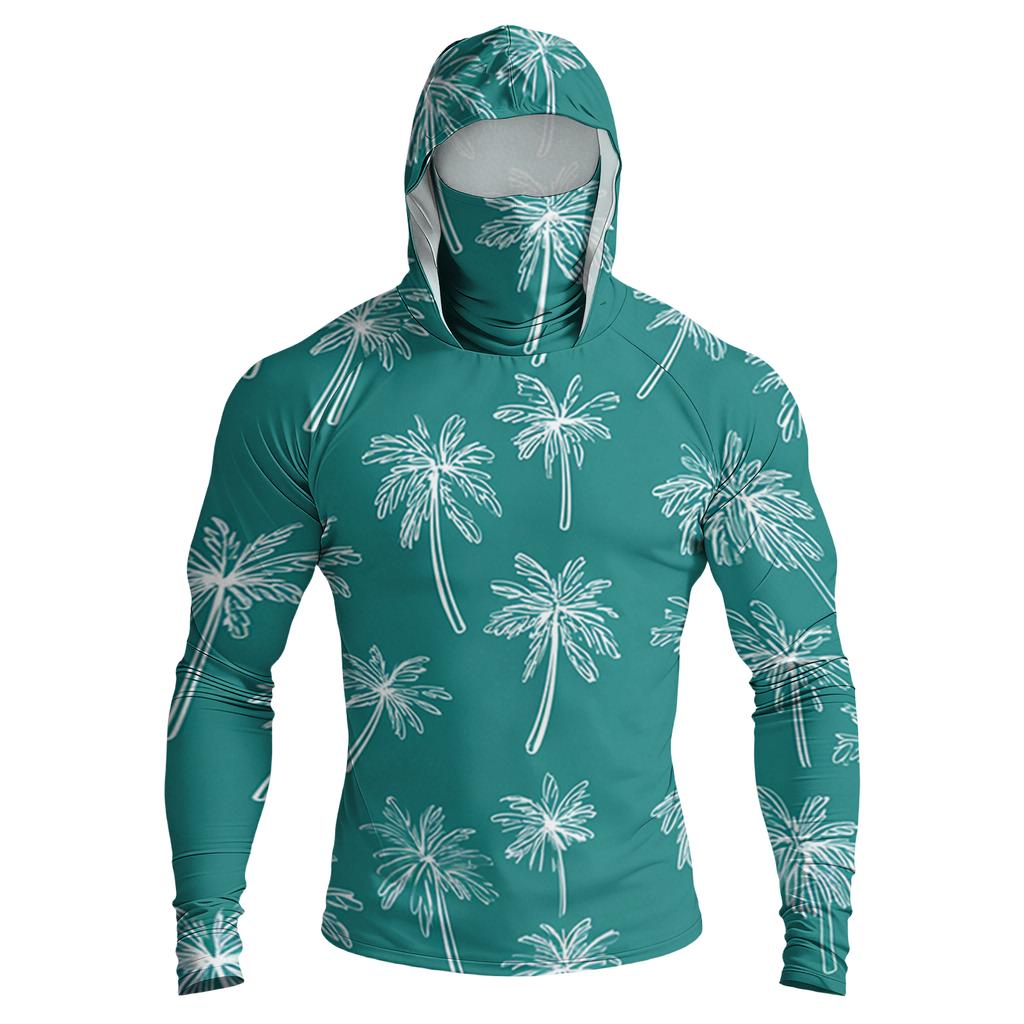 Men's Casual Drop-Shoulder Hooded Long-Sleeve Shirt