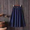 Gonna da Donna con Cintura Primavera ed Estate Moda Coreana Signore Vita Alta Midi Lunghezza Ginocchio Plissettata A-line Gonna Scolastica