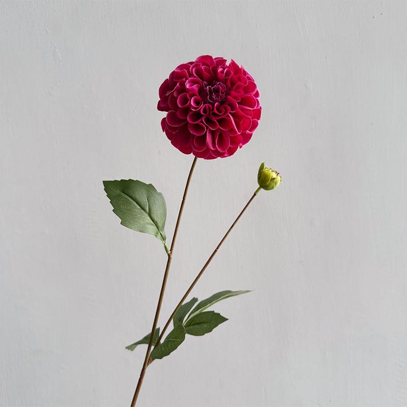 Artificial Moisturizing 2Head Dahlia Real Touch Flowers Bridal Bouquet Wedding Decoration Party Floral Home Decor Dahlia