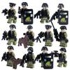 12 vnt./rinkinys SWAT City Police CTRU Specialiosios policininko komandos formavimo blokai lėlė su priedais kamufliažinės minifigūrėlės vaikams pasidaryk pats plytos žaislas berniukui dovanos