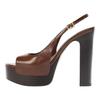 Modische Minimalistische Einriemen-Sandalen Damen Sandalen Braun 2303610105