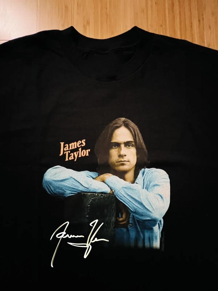 Vintage James Taylor Tour Signature Kurzarm Schwarz Alle Größen Hemd OB977
