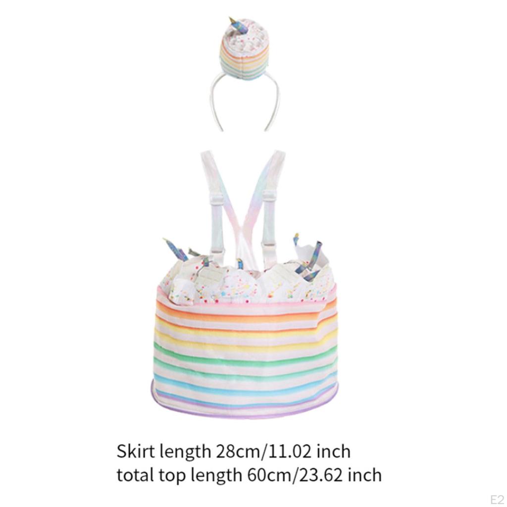Cake Costume for Kids Reusable Dress Role Play Themed Party Photo Props