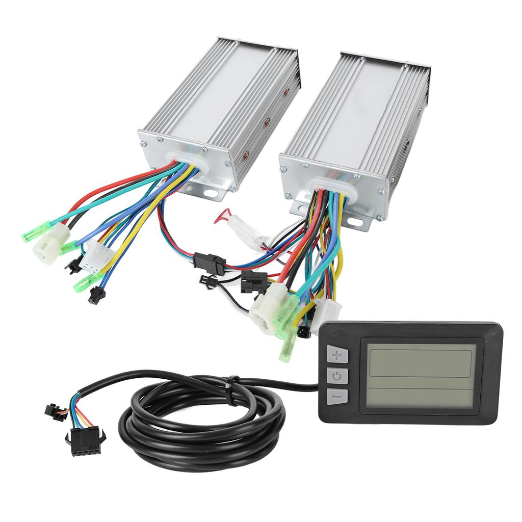 500w Bike Dual Drive Controller Kit with Display Panel Electric Bicycle Conversion Kit for Electric Scooter 48V 60V
