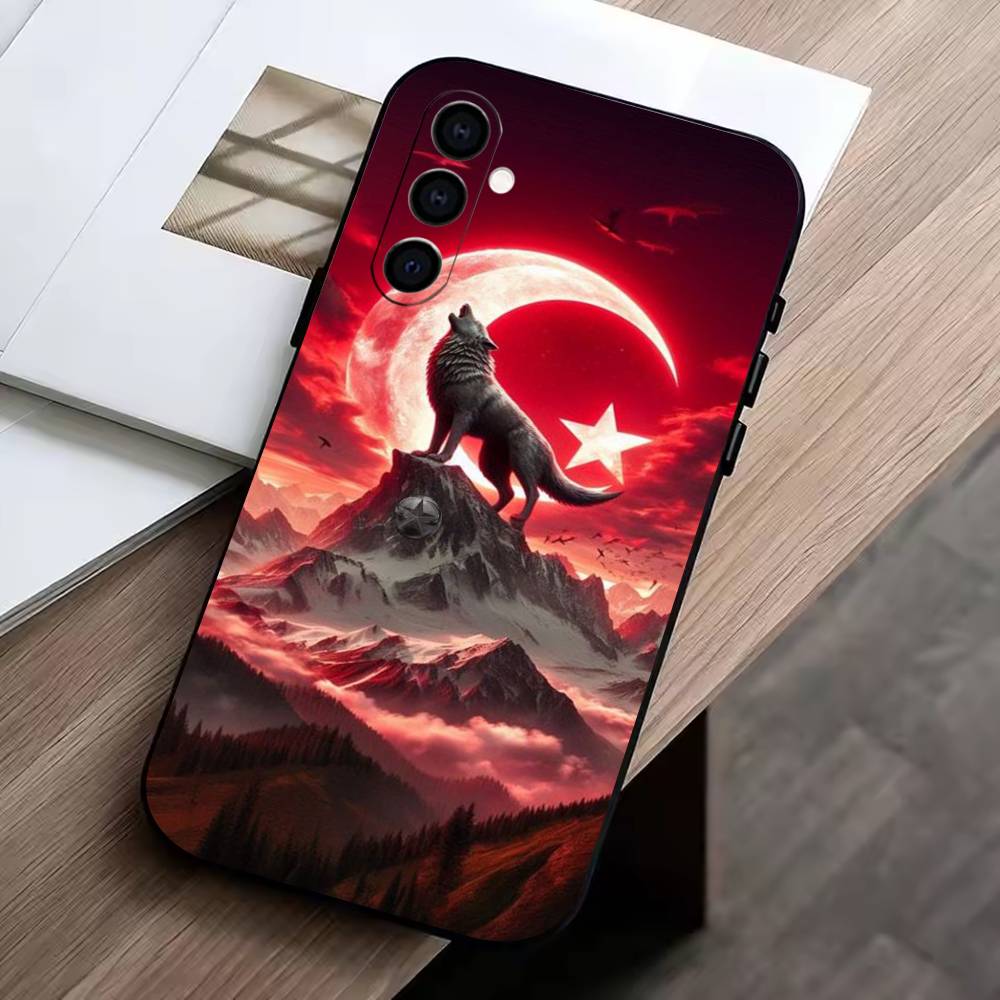 Turk Wolf Turkey Flag  Phone Case For Samsung Galaxy A73,A72,A71,A70,A53,A52,A51,Others Soft Black Cover