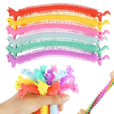 6/12Pcs Unicorn Elastic String Bracelets Sensory Fidget Toy Kids Birthday Party Favors Gift Goodie Bag Pinata Filler Anti-Stress