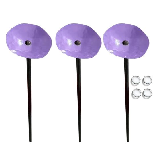 3 Pcs Bee Drinking Cup Butterfly Water Feeder with Glass Beads Bee Water Station with Stake for Garden Pollinators Yard Decor