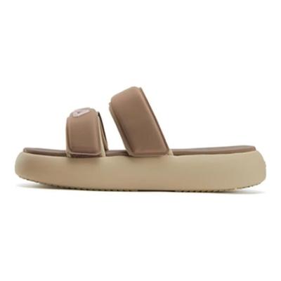 Donut Velcro Fashion Versatile Comfortable Durable Antibacterial Slide Sandals Women Sandals Brown Yellow F12W421505FBS