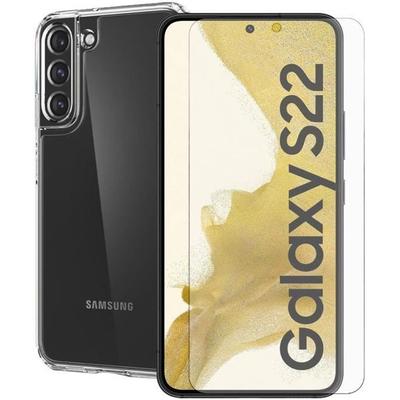 Protective Case - Yuan Yuan - Samsung Galaxy S22 6.1" - Silicone - Tempered Glass - Anti-scratch