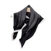 Geometric Lines Herringbone Cotton and Linen Small Square Scarf Silk Scarf Imitation Velvet Headscarf Shawl Sun Protection Scarf Women's Scarf