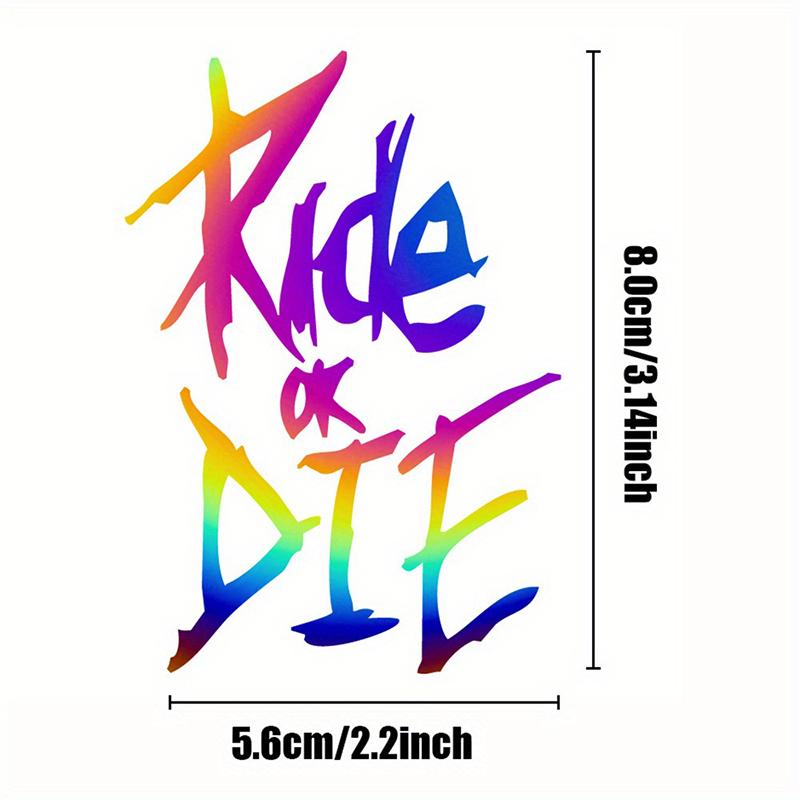 Car Stickers Ride Or Die Ride Or Die Reflective Stickers Car Motorcycle Mountain Bike Stickers