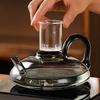 Glass Tea Kettle 600ml/20oz Heat Resistant Glass Coffee Kettle Multifunctional Loose Leaves Tea Maker Practical Beverage Kettle