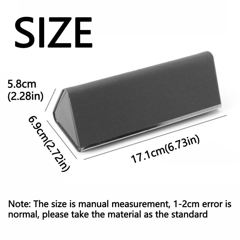 Durable Magnetic Buckle Eyeglasses Case Portable PU Leather Eyewear Protective Case Flocking Inside Lightweight Sunglasses Box
