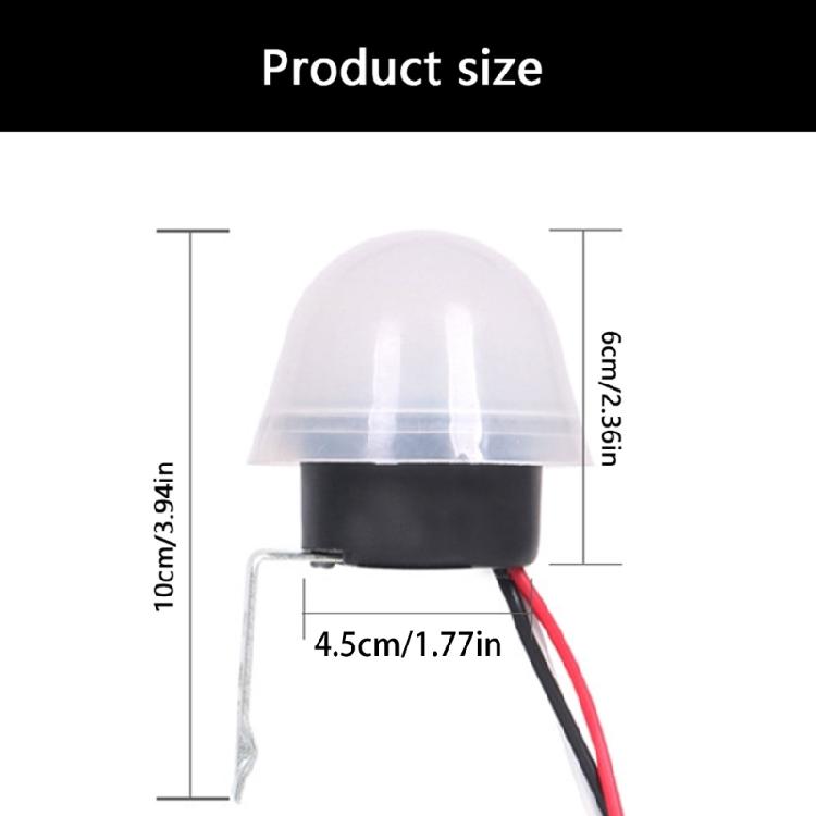 2 Stück 220V 50-60Hz 10A Fotozellen-Schalter Sensoren Schalter Regenfest Automatische Lichtschalter Einfache Installation