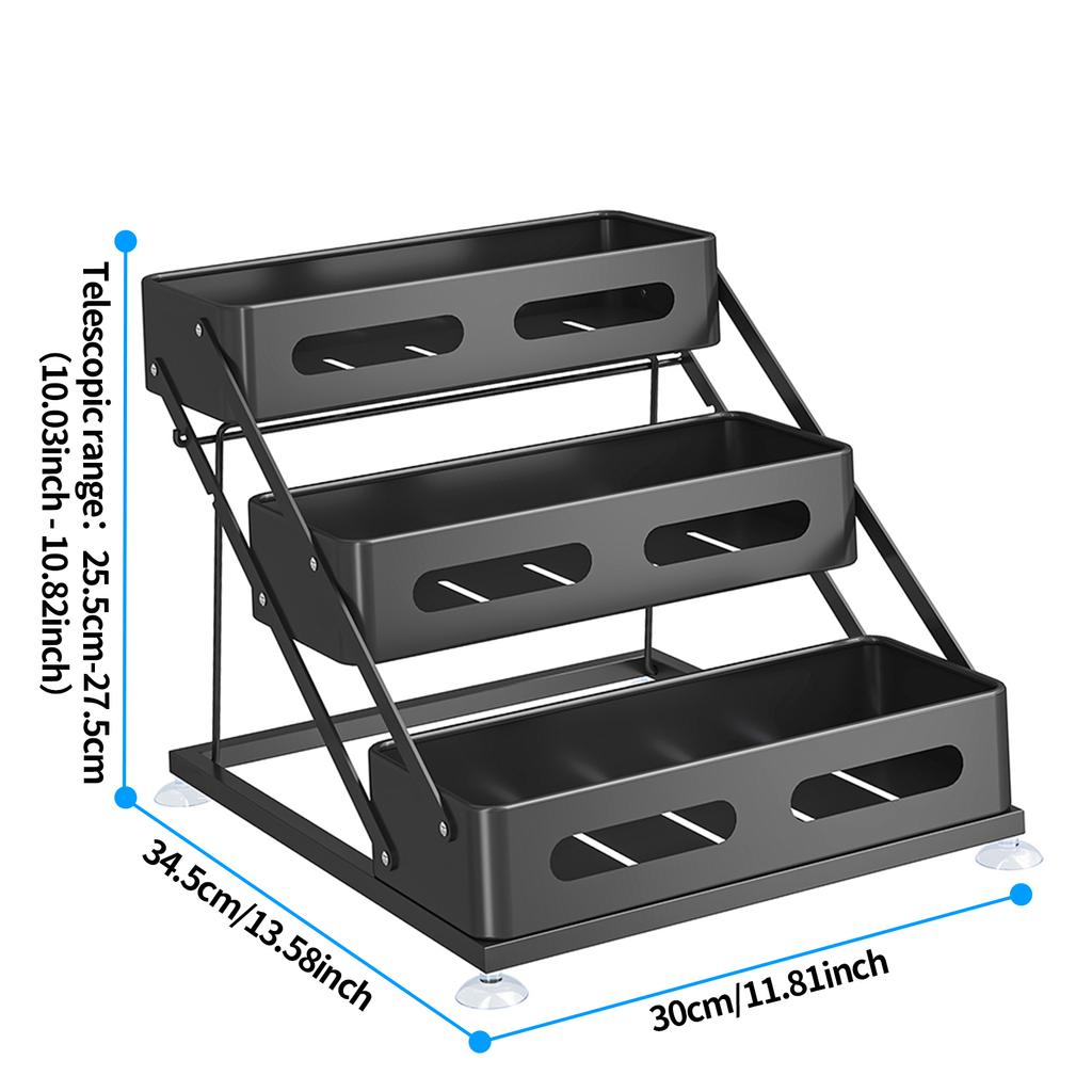 Pancidium Three-Layer Folding Spice Rack