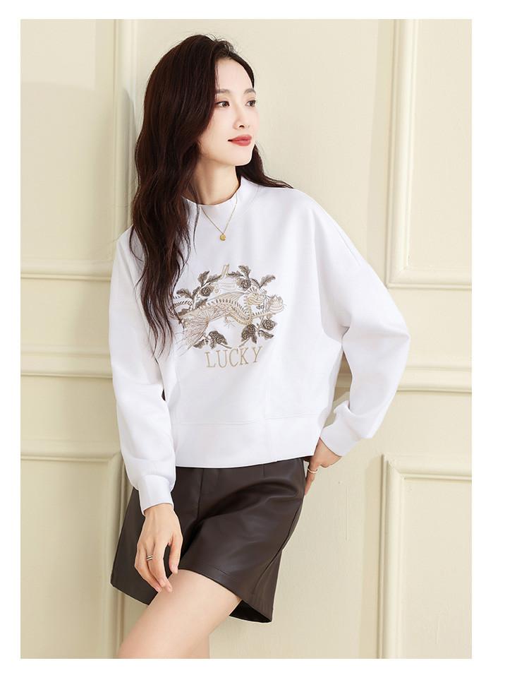 Winter Casual Fashion Short Style Sweatshirt and Pullover for Women