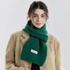 New Winter Versatile Solid Color Knitted Scarf Women's Autumn and Winter Wool Men's and Women's Couples Scarf with Shawl