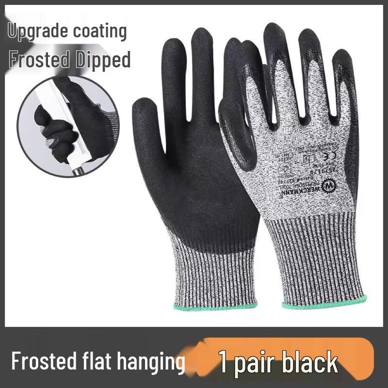 Mi Ling Frosted Oil-Resistant Anti-Cut Work Gloves