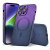 Case for iPhone 11 Ombre Magsafe Reinforced Cover Purple Case + Glass