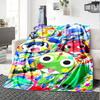 Colorful Characters Party Flannel Blanket Super Soft Warm Cozy Blanket For Sofa Bed Office Travel Allseason Home Decor Gift