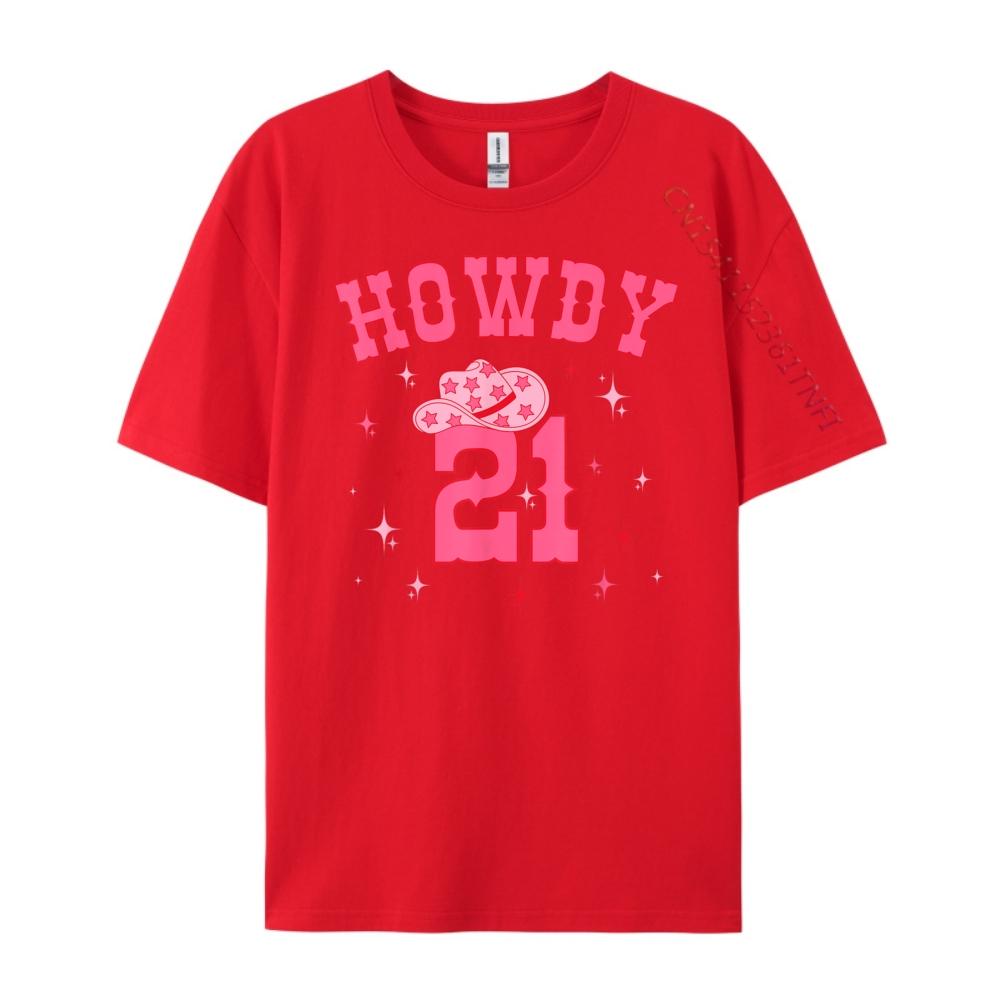 

Groovy Howdy 21 Funny Retro Cowgirl Awesome 21st Birthday Christian Tshirt Men Woman Luxury Brand Slogan S
