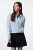 Women's Elegance Style Cardigan Orange Crop Polo Collar Knitwear Cardigan