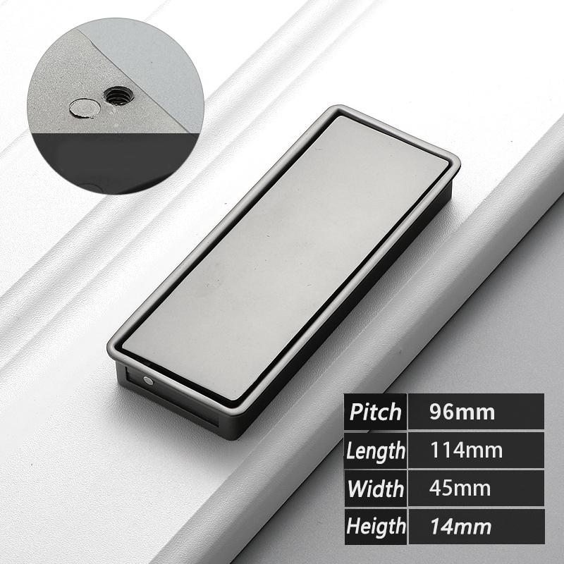 Closet Kitchen Hidden Door Handle Black Gold Embedded Handle Door Invisible Cabinet Handle Recessed Pulls Knob Furniture Hardwar