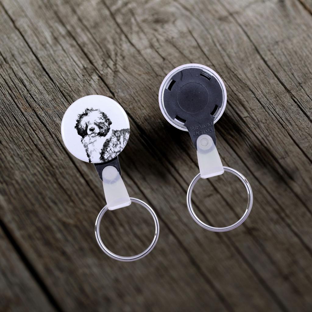 Portuguese Water Dog, Portie, PWD, Water Dog - Keychain with a Dog Portrait, Pendant with the Brand's Own Art-Dog Graphics