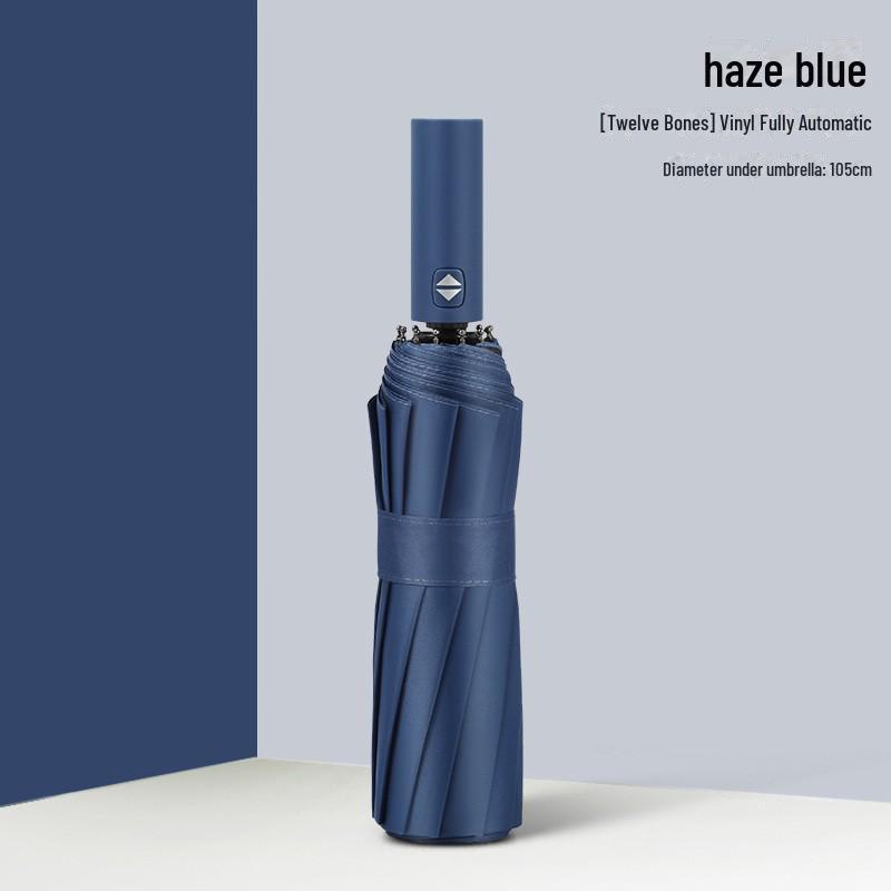 Pánský retro černý skládací slunečník – Unisex, vzor novin.