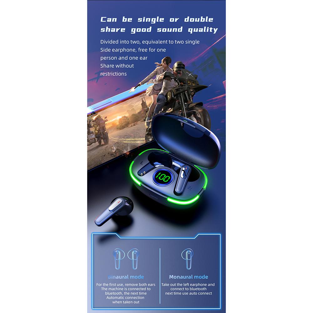1 Pair Pro 80 TWS Wireless Bluetooth-compatible Headset With Microphone Led Display Ipx4 Waterproof Sports Earphone