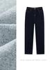 Damen High-Waist Stretch-Denim Zigarettenhosen - Gebürsteter Flanell, Petite, Verdickt Winter 2025.