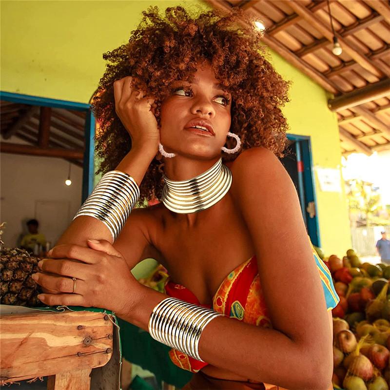 Jewelry Female Trendy Collection Featuring Oversized Leather Necklace And Bracelets For Spring