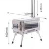OEING Portable Carbon Steel Tent Wood Stove