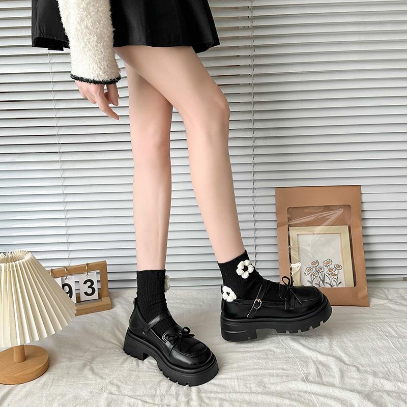 Women's Shoes Buckle Strap Women's High Heels Fashion Butterfly-knot Dress Pumps Women New Round Toe Heels Women