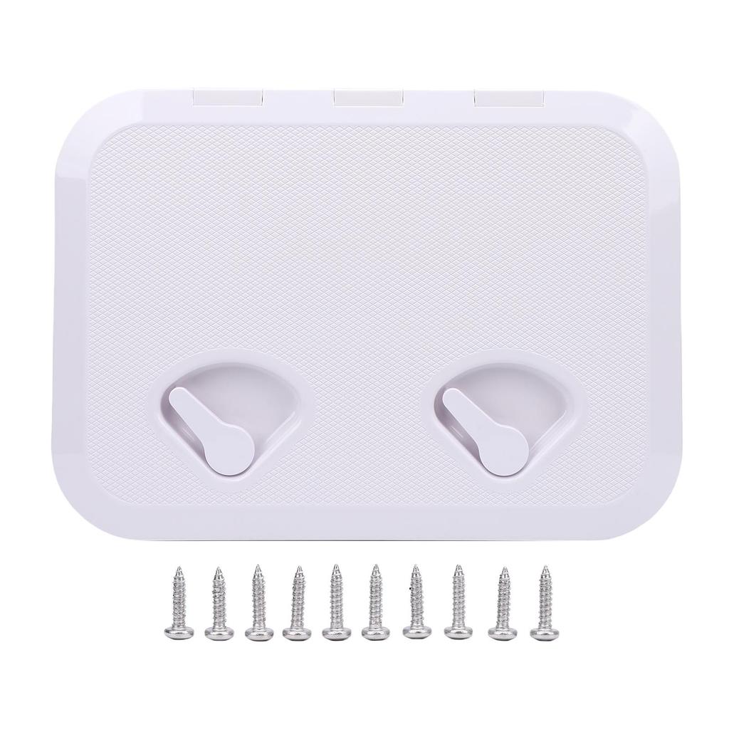 Marine Deck Access Hatch 17.3x12.4in 180° Openning Heavy Duty Non Slip Rectangular Boat Deck Hatch Lid Marine Deck Access Hatch