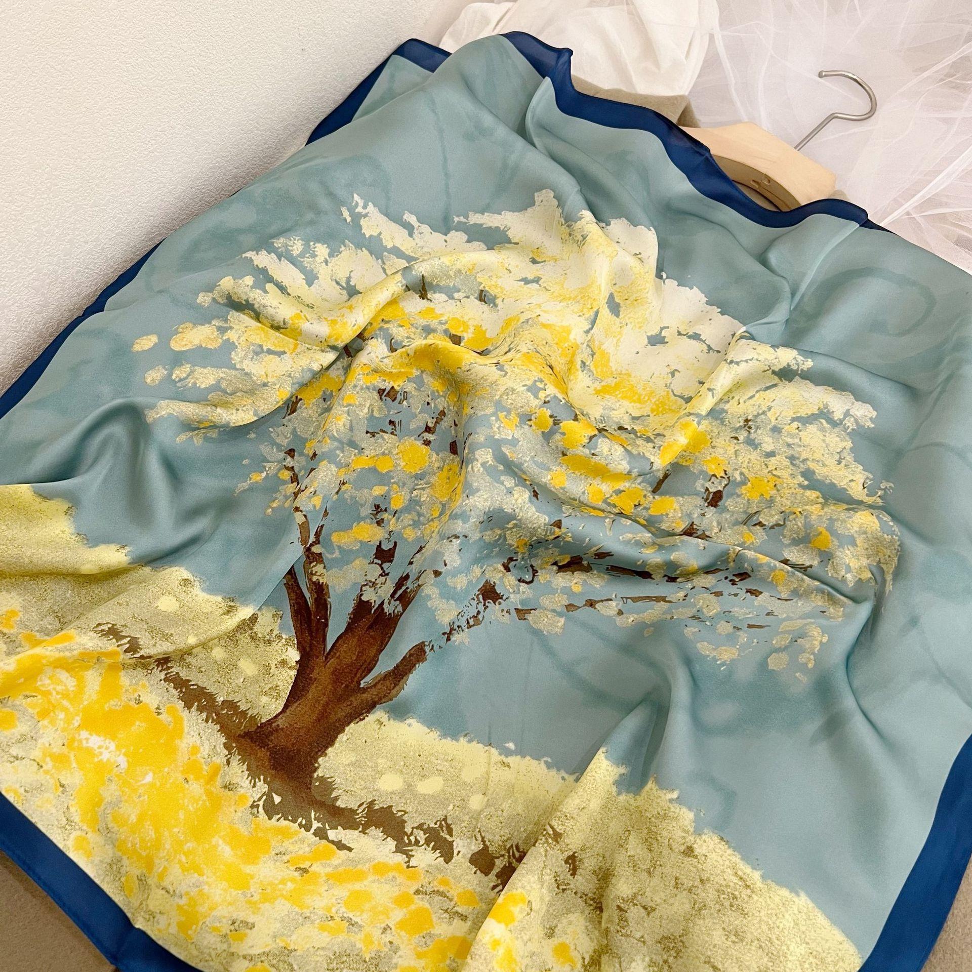 

Модный шарф, шейный платок, шейный платок, тюрбан, женский шелковый шарф, профессиональный новый 70 см, маленький квадратный шарф для женщин 70-70cm