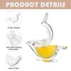 Lemon Juicer Cute Bird Manual Juicer Fruit Juicer Bird Shaped Transparent Simple Fruit Juicer Citrus Orange Lemon Juicer