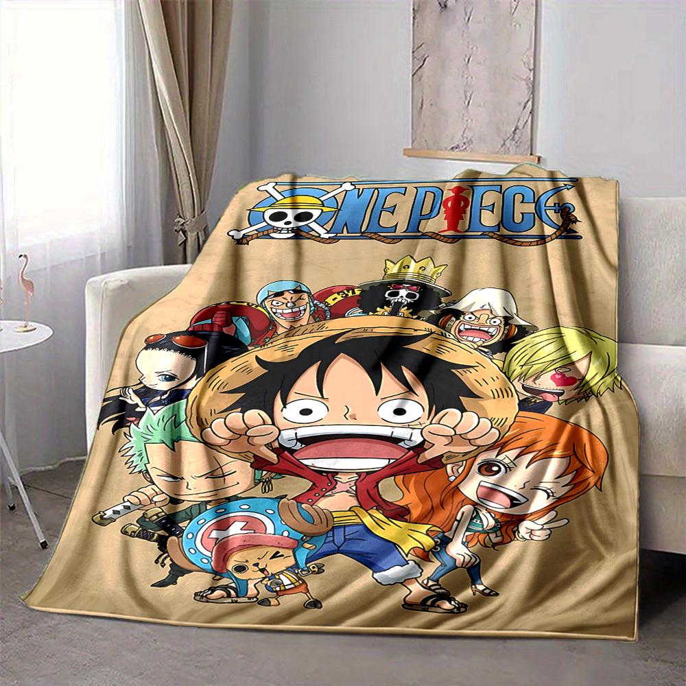 1pc ONE PIECE Flannel Blanket, Soft Skin Friendly with Digital Printing, Various Sizes Available for Family, Friends, Birthday