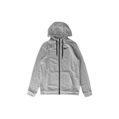 Logo Print Drawstring Hooded Jacket Men Outerwear Gray CJ4318-063