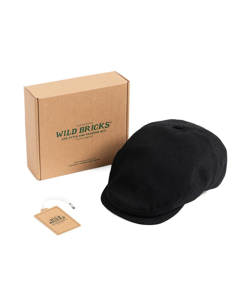 Waildeubeuligseu Melton Wool Hunting Cap (Black)