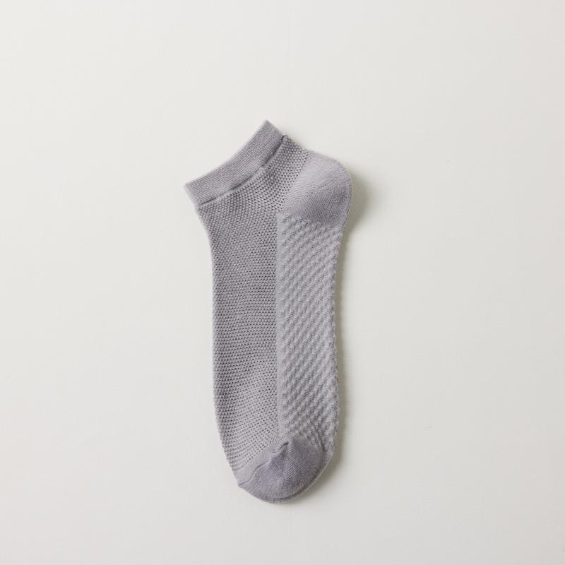 5 Pairs of Men's Summer Pure Cotton Anti Odor Sweat Absorbing Massage Bottom Do Not Drop with Thin Cotton Socks
