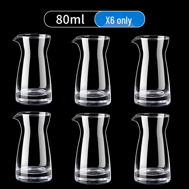 Handmade Graduated Glass Alcohol Decanter & Drinkware Set