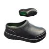 Men's Non-slip Waterproof Chef Shoes - Black Slip-on with Thick Sole