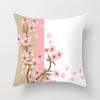 Peach Leather Velvet Fresh Pink Flower Pillowcase Home Sofa Pillow Cushion Cover Core-free