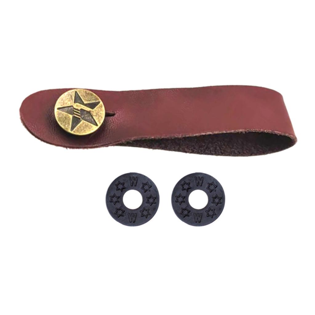 PU Leather Guitar Neck Strap Holder Button Headstock Adaptor Adjustable Guitar Strap Belt Safe Lock Guitar Accessories