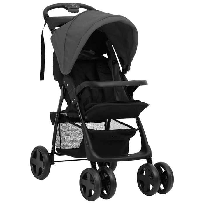 VidaXL Poussette pour Bébé 2-en-1 Landau Pliable pour Tout-petit Enfants Poussette de Voyage Protection contre Rayons UV 10384