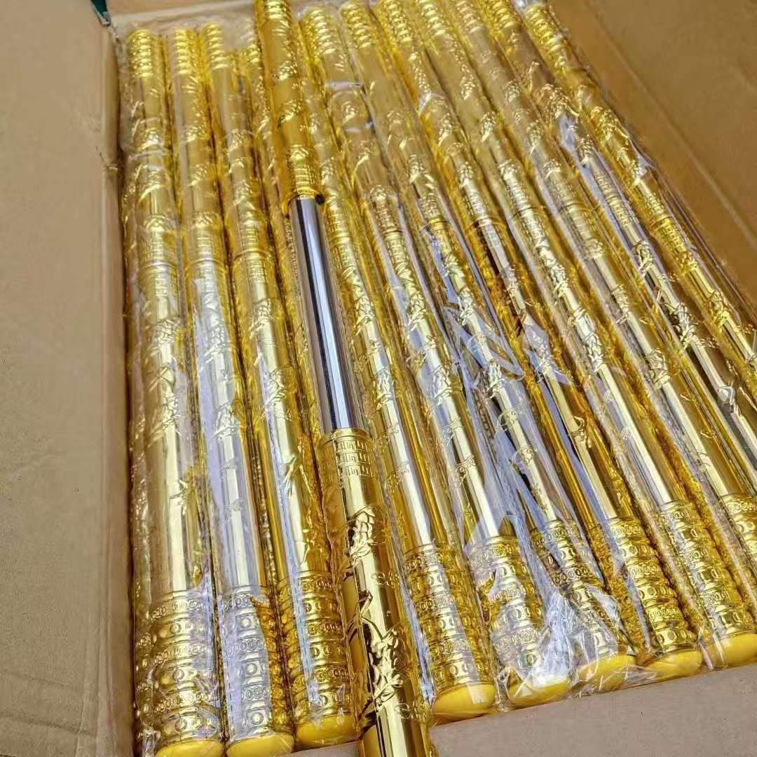 

2 шт. Хэллоуин Реквизит Косплей Золотой Укун Руйи Цзиньгу Банг, для Укуна Дубинки Палки, ПУ Пена Ролевая Игра Рождество Дни Рождения Подарки (Дубина) 2PCS